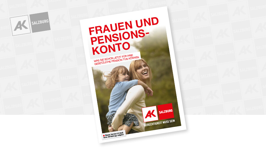 Broschüre zeigt eine Frau und ein Kind